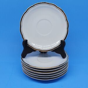 KAHLA German Democratic Republic Set Of 7 Scalloped 5 7/8" Saucer Plates GUC